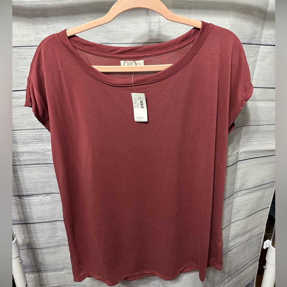 NWT Maurice’s Women's 24/7 Burgundy Top Large